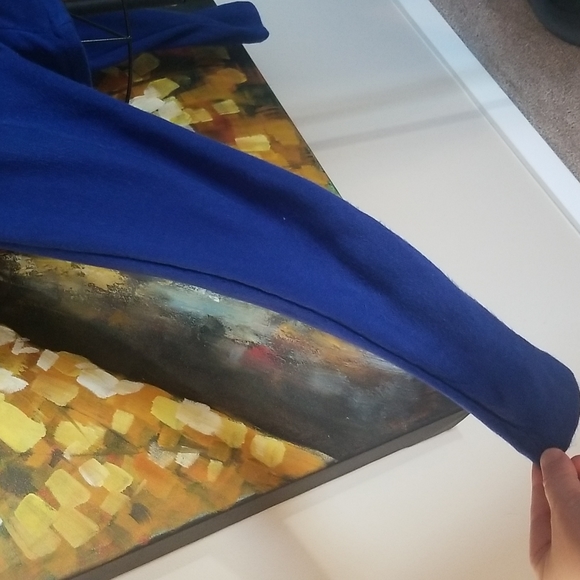 Royal blue wrap blouse - Picture 2 of 4